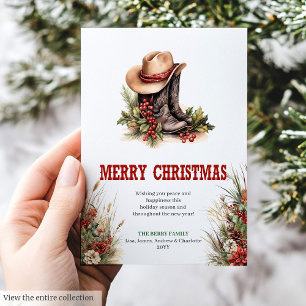 Conception de carte de vœux de Noël Editable Wild 