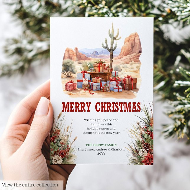 Conception de carte de vœux de Noël western classi (Classic Western Christmas greeting card design

)