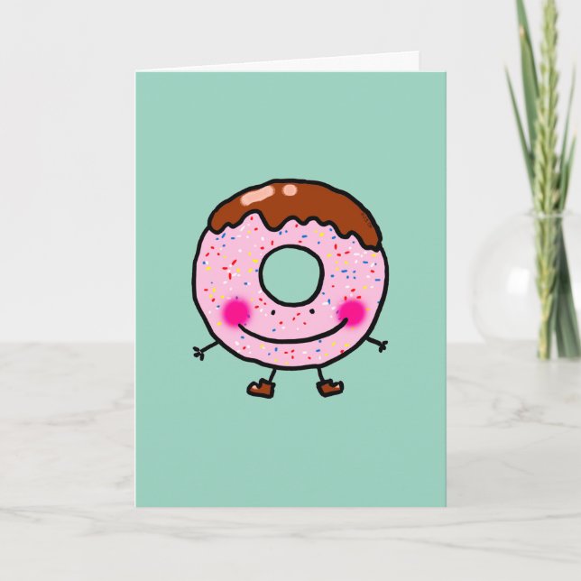 Conception de carte de vœux Donut souriant (Devant)