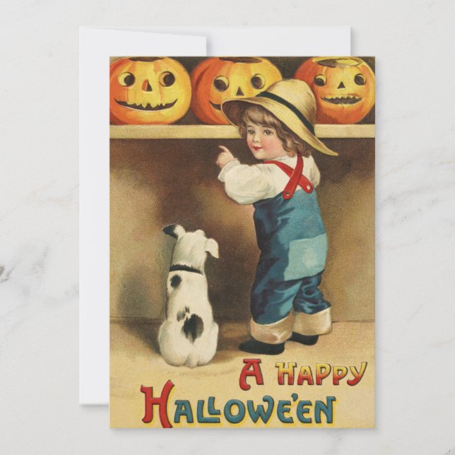 CONCEPTION DE CARTE DE VOEUX JOYEUX HALLOWEEN (Devant)