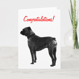 Conception de carte de vœux pour chien Boxer   Fél