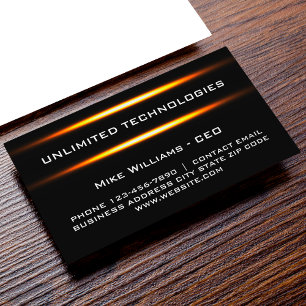 Conception de Cartes de Visite Cool Technologie