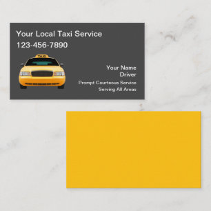 Conception de Cartes de Visite Simple Taxi