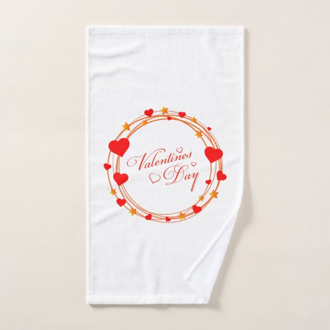 Conception de cercle de la Saint-Valentin-25695 (Serviette à main)