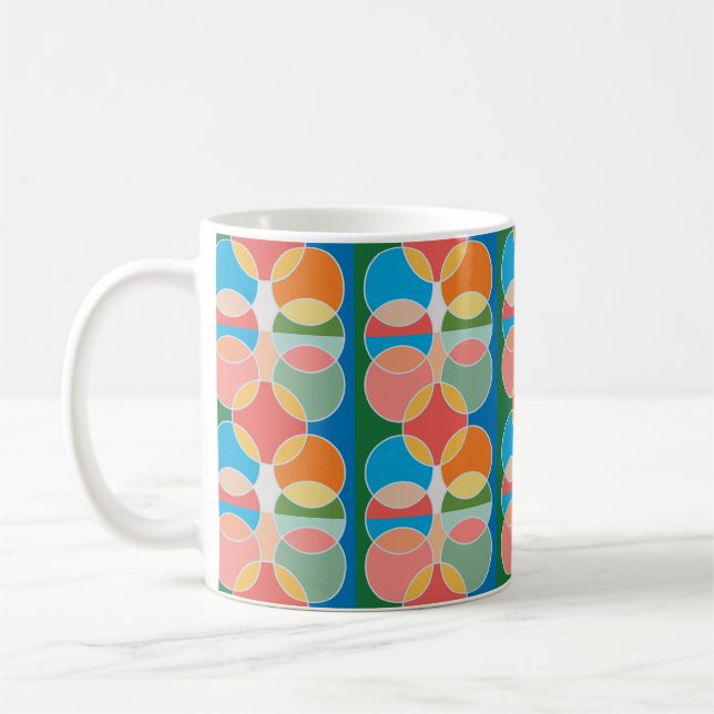 Conception de cercles ludiques modernes pour mug d (Gauche)