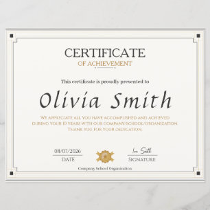 Conception de certificat de réussite élégant class