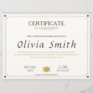 Conception de certificat de réussite élégant class