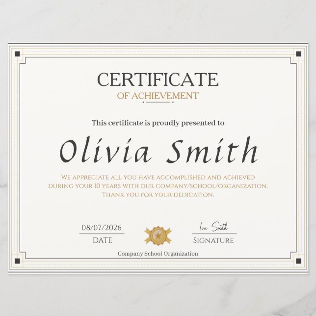 Conception de certificat de réussite élégant class (Devant)