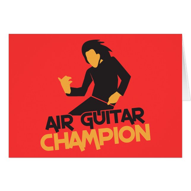 Conception de champion d'Air guitar (Devant horizontal)