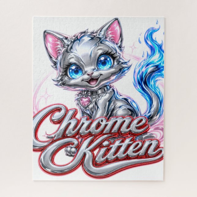 Conception de chaton chrome, puzzle  (Vertical)