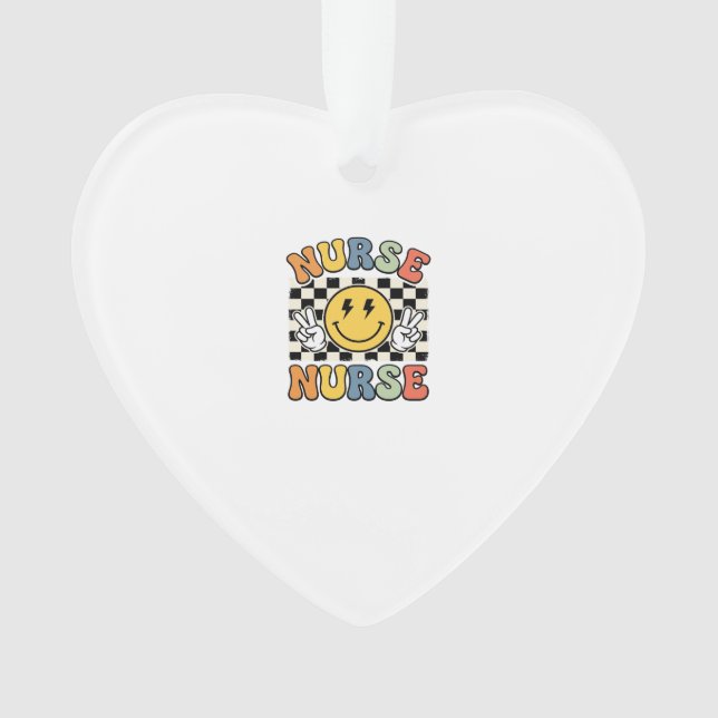 Conception de chemise à carreaux smiley d'infirmiè (devant)