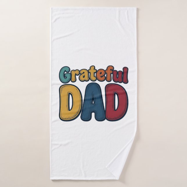 Conception de chemise à lettres bulles rétro Papa  (Serviette de bain)