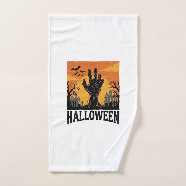 Conception de chemise à main de zombie de cimetièr (Serviette à main)