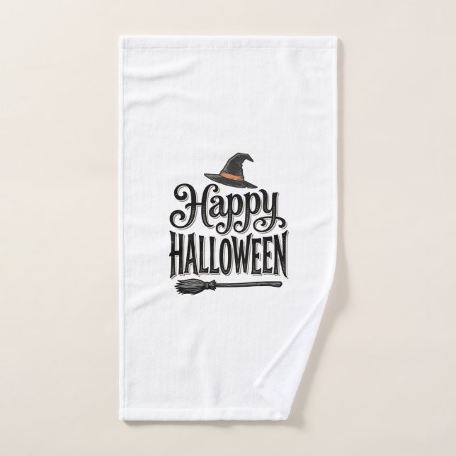 Conception de chemise de chapeau de sorcière Hallo (Serviette à main)