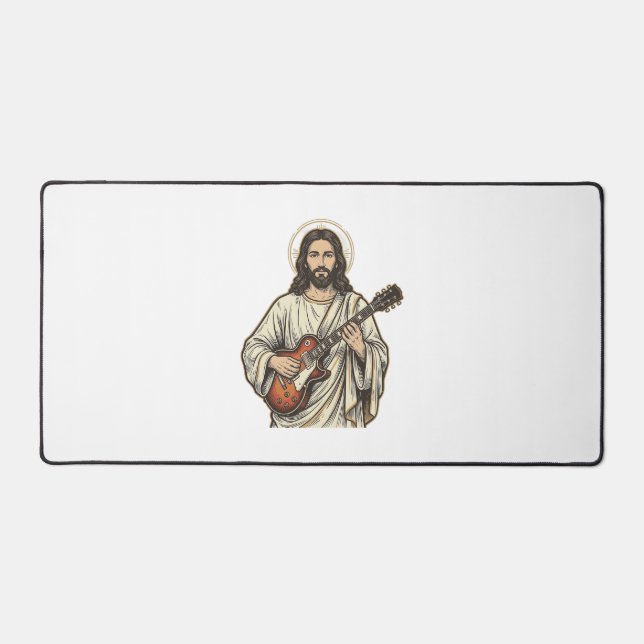 Conception de chemise de gravure de guitariste sac (Recto)