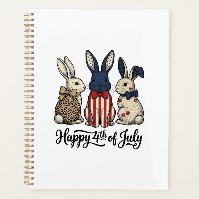 Conception de chemise de lapin patriotique du 4 ju (Devant)