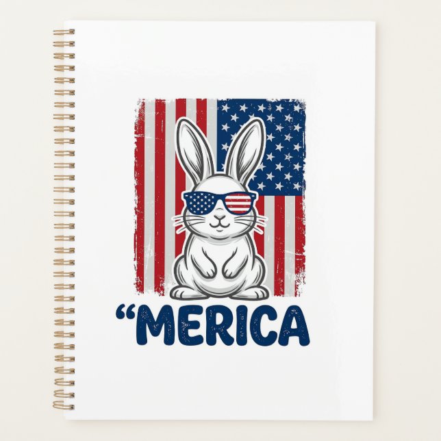 Conception de chemise de lapin patriotique Vintage (Devant)