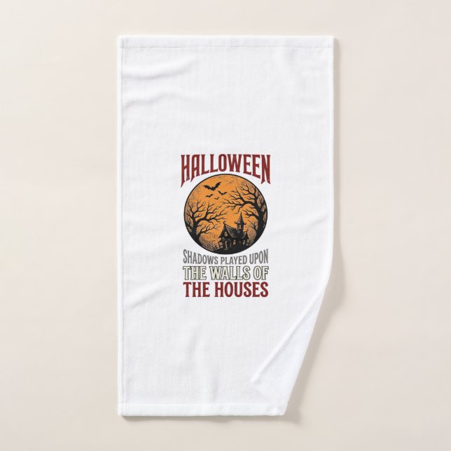 Conception de chemise de lune de maison hantée Hal (Serviette à main)