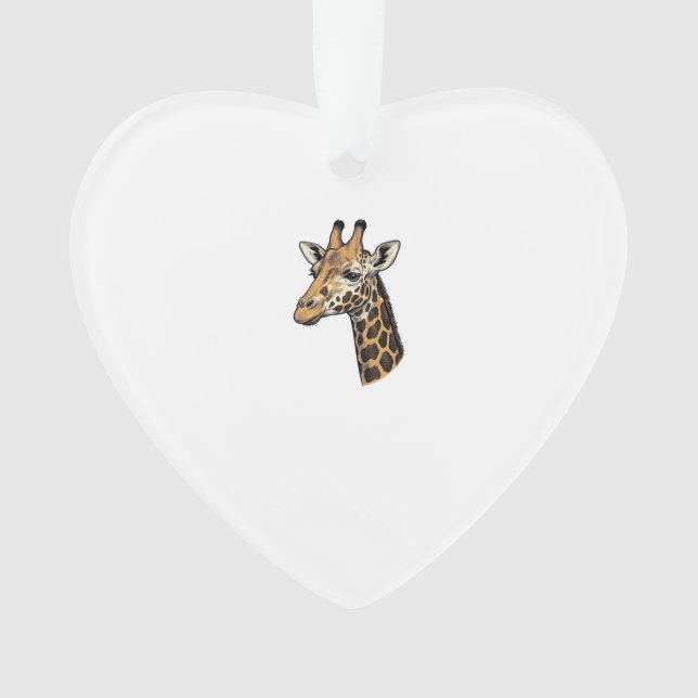 Conception de chemise de portrait de girafe gravur (devant)