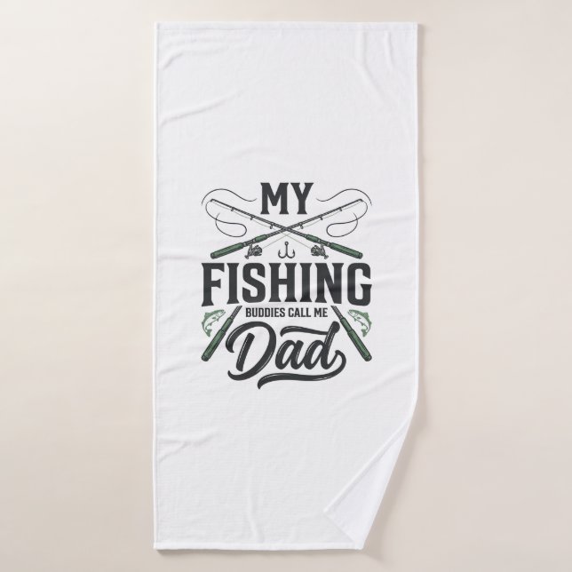 Conception de chemise gravée vintage Papa pêcheur (Serviette de bain)