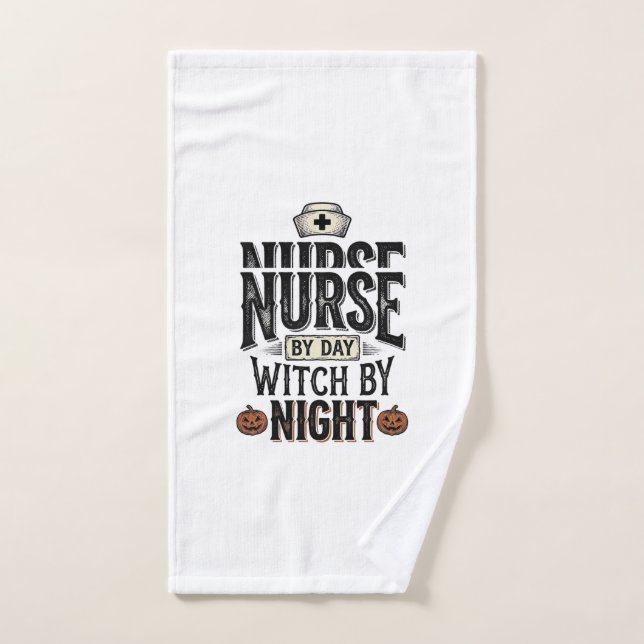 Conception de chemise Halloween Sorcière de nuit I (Serviette à main)