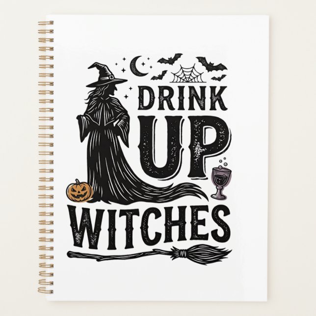 Conception de chemise Halloween sorcières buvez vi (Devant)