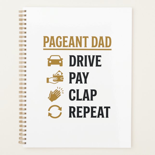 Conception de chemise Pageant Dad Drive Pay Clap R (Devant)