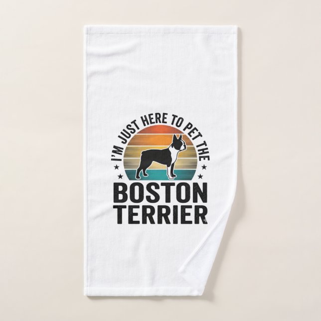 Conception de chemise pour amateur de chien Boston (Serviette à main)