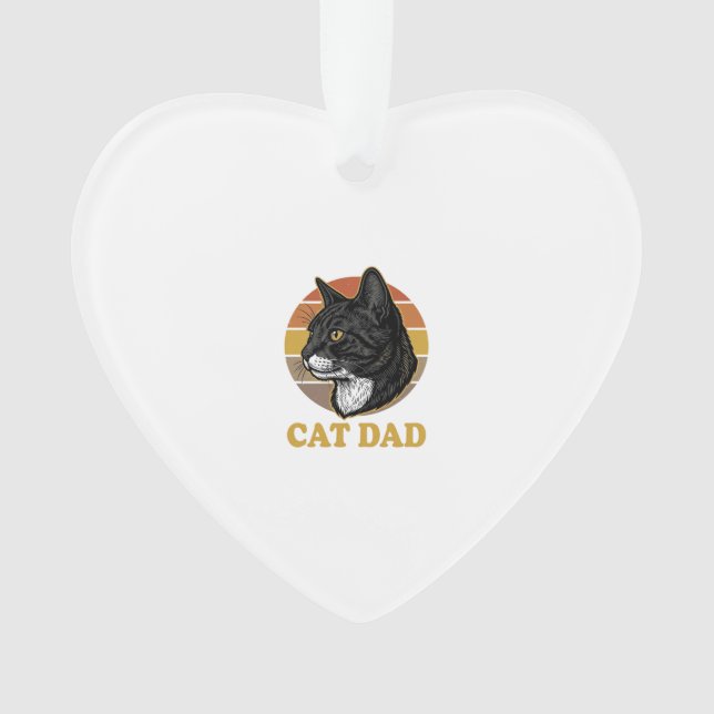 Conception de chemise pour papa de chat rétro vint (devant)