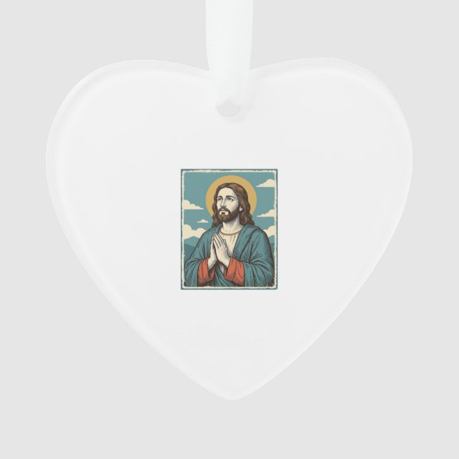 Conception de chemise religieuse Sauveur priant vi (devant)