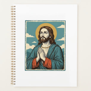 Conception de chemise religieuse Sauveur priant vi