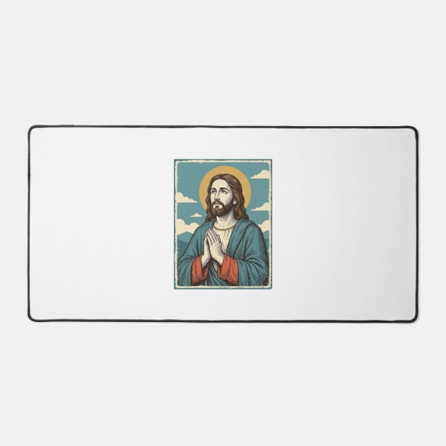 Conception de chemise religieuse Sauveur priant vi (Recto)