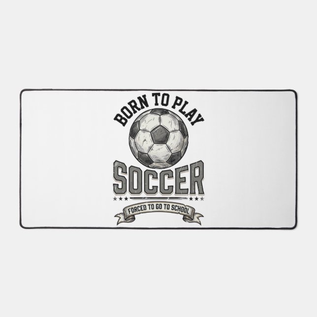 Conception de chemise scolaire Vintage Soccer Born (Recto)