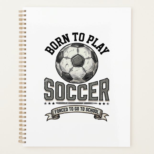 Conception de chemise scolaire Vintage Soccer Born (Devant)