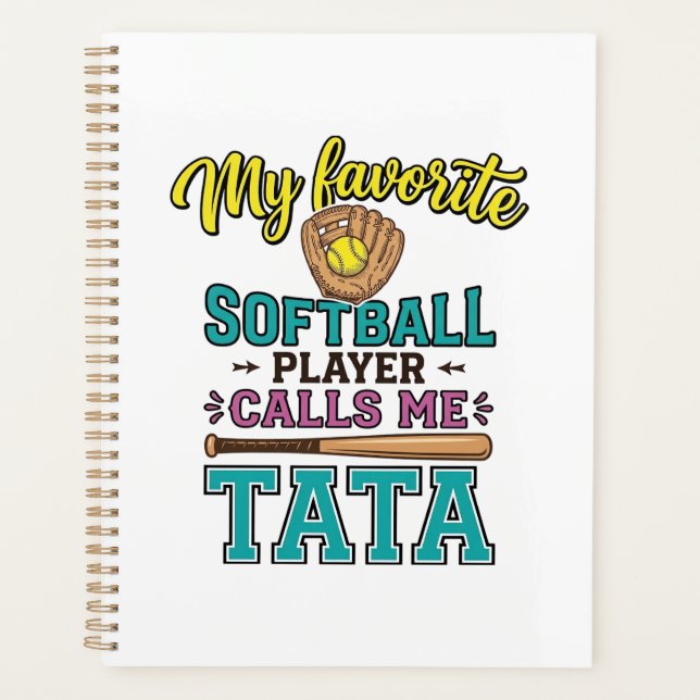 Conception de chemise TATA Mon joueur de softball  (Devant)