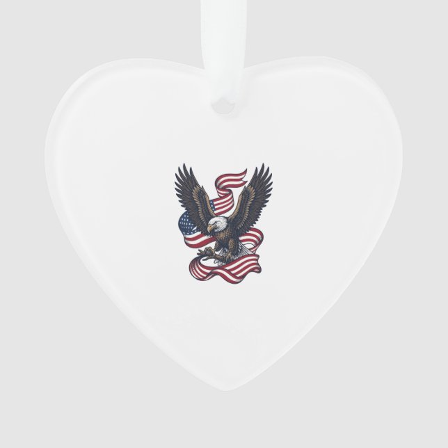Conception de chemise vectorielle aigle patriotiqu (devant)