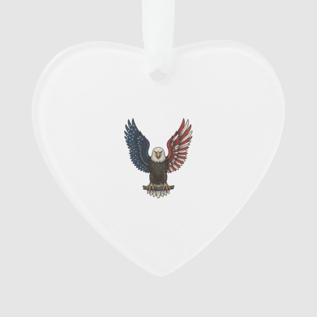 Conception de chemise vectorielle aigle patriotiqu (devant)
