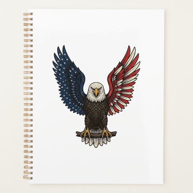 Conception de chemise vectorielle aigle patriotiqu (Devant)