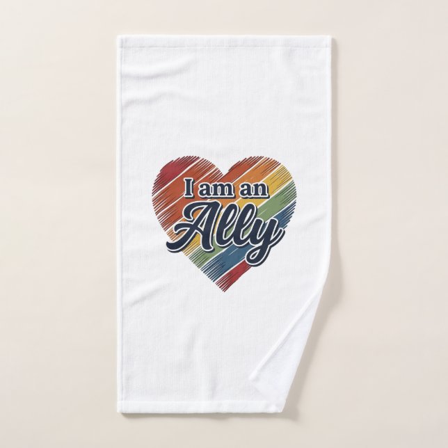 Conception de chemise vectorielle cœur allié arc-e (Serviette à main)