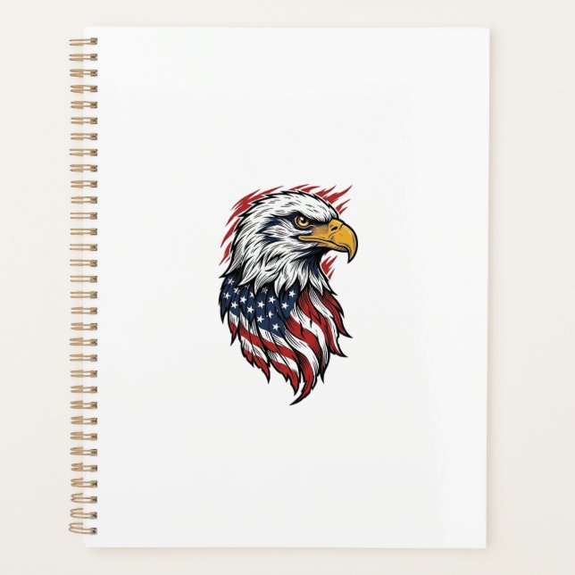 Conception de chemise vectorielle d'aigle patrioti (Devant)