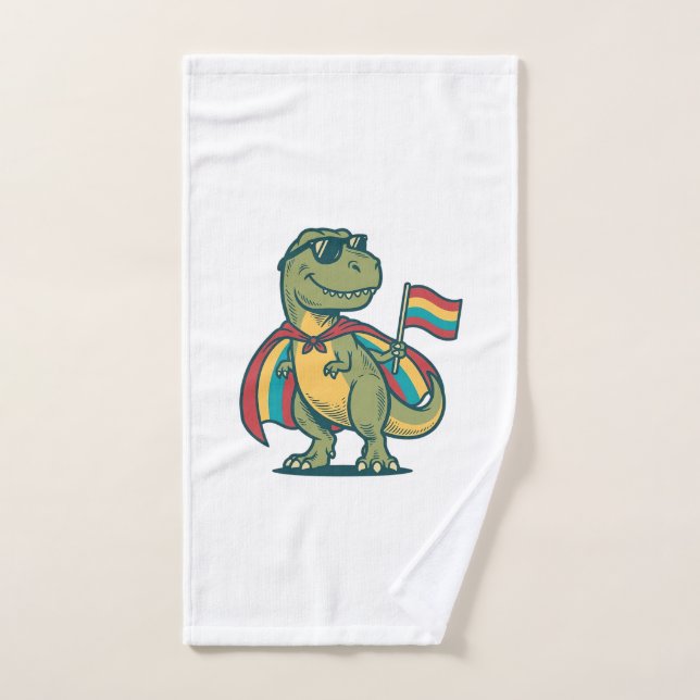 Conception de chemise vectorielle de dinosaure de  (Serviette à main)