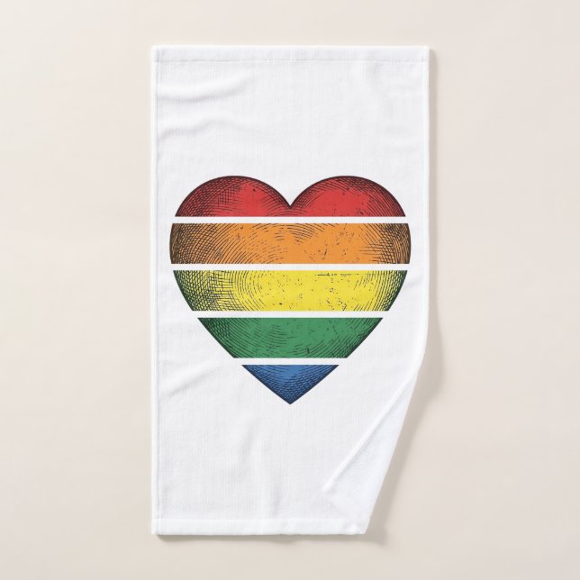 Conception de chemise vectorielle de fierté de cœu (Serviette à main)