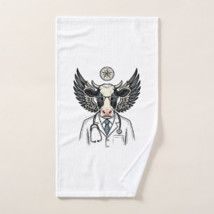 Conception de chemise vectorielle de vache de doct