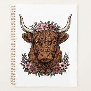 Conception de chemise vectorielle de vache highlan