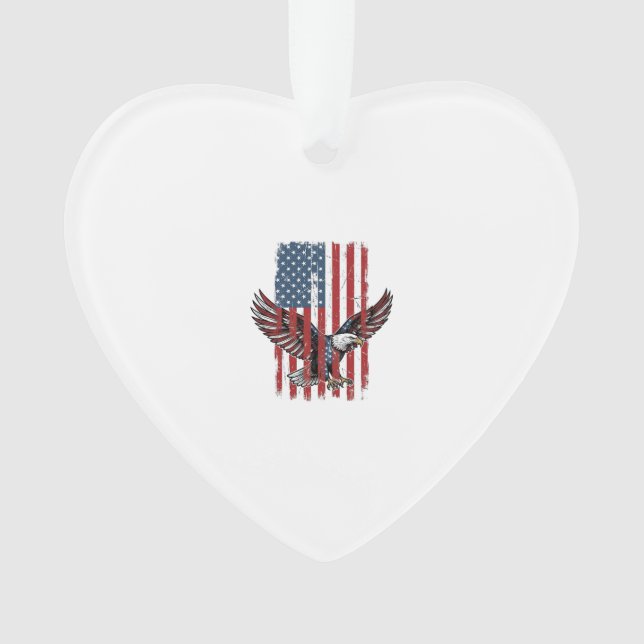 Conception de chemise vintage drapeau aigle patrio (devant)
