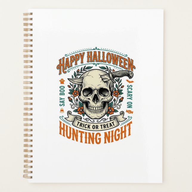 Conception de chemise vintage Halloween crâne Tric (Devant)
