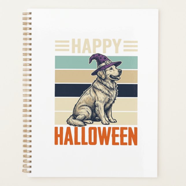 Conception de chemise vintage Happy Halloween Dog  (Devant)