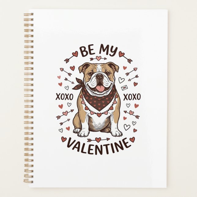 Conception de chemise vintage Saint-Valentin Bulld (Devant)