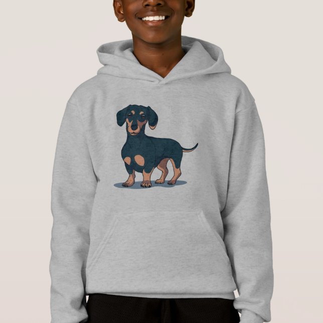 Conception de chien dachshund noir cool (Devant)