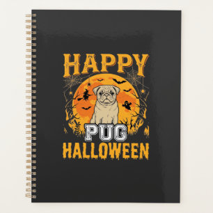 Conception de chien effrayant Halloween Pug heureu
